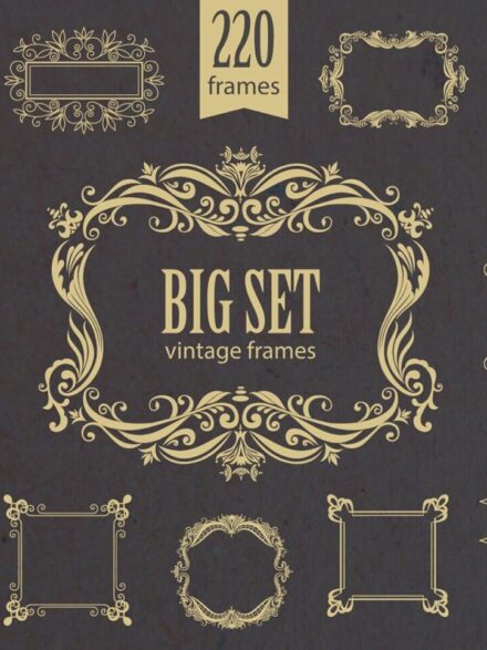 Mastering Modern Aesthetics with the Classic Charm of Vintage Frames & Monogram Set - Image 2
