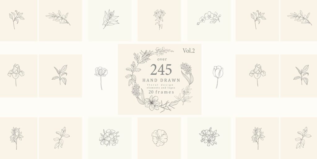 Infusing Authenticity into Your Creations: The Artisanal Allure of Botanical Hand Drawn Designs Logos - Image 2