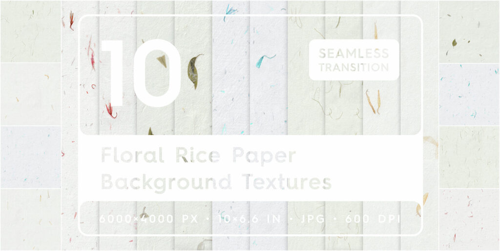 Embarking on a Visual Symphony: The Artistry of 10 Floral Rice Paper Textures - Image 2