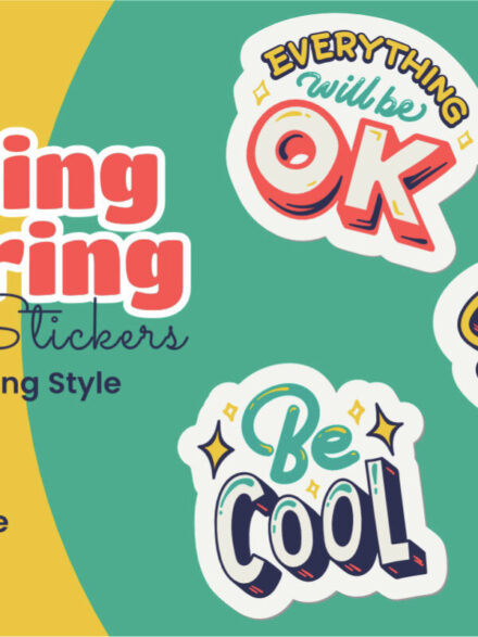 Uplifting Lettering Stickers: A Symphony of Positivity in Digital Design - Image 6