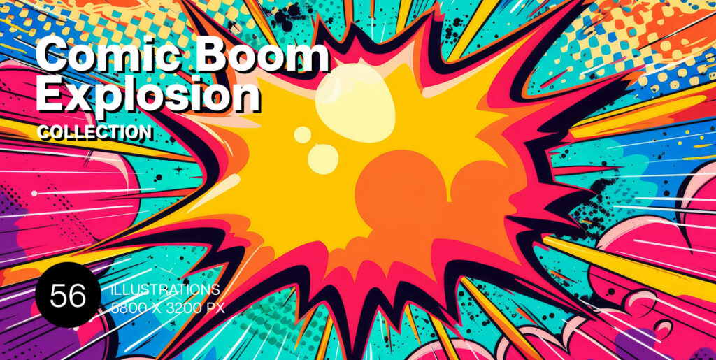 Charting New Terrain: A Journey into the Vibrant World of Comic Boom Explosions Graphics - Image 1