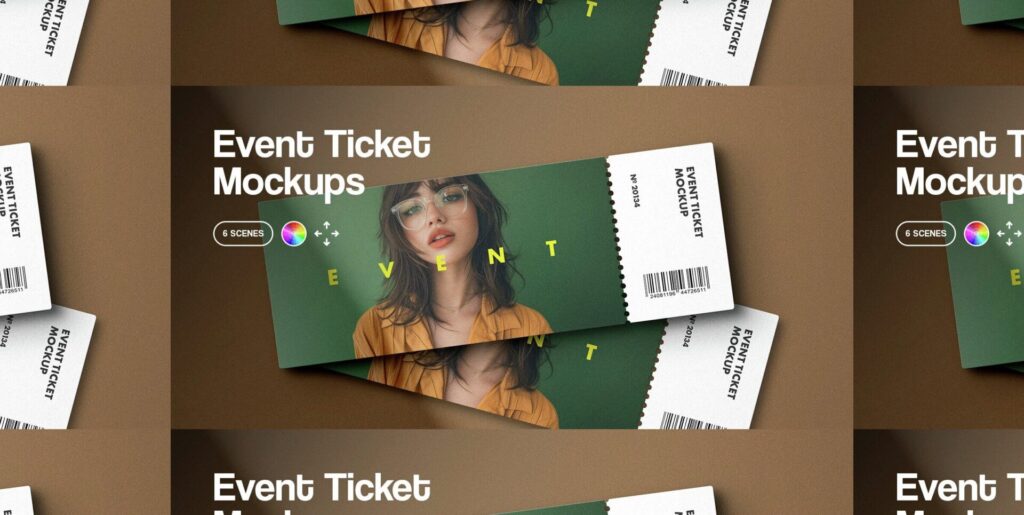 Revolutionizing Invitation Aesthetics: Event Ticket Mockups and the Art of Memorable First Impressions - Image 1