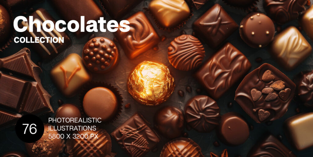 Savoring Digital Delicacies: Exploring the Intersection of Gourmet and Graphics with Chocolates - Image 1