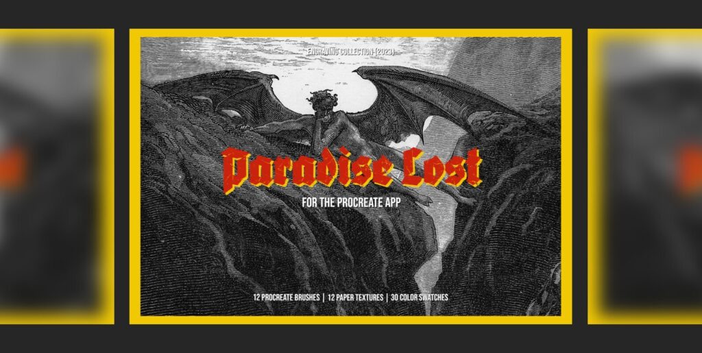 Artistic Tradition Meets Digital Mastery: The Paradise Lost Procreate Kit - Image 1