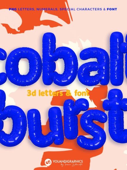 Exploring the Majestic Realm of Cobal Burst 3D Letters & Font - Image 5