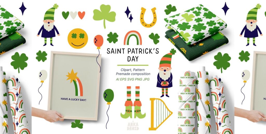 Saint Patricks Day Graphics: An Artful Fusion of Festive Extravagance and Digital Design - Image 1