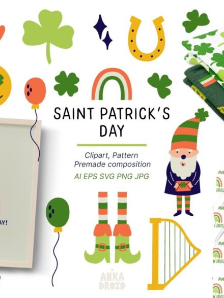 Saint Patricks Day Graphics: An Artful Fusion of Festive Extravagance and Digital Design - Image 1