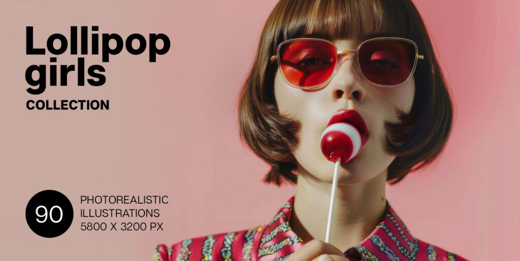 Introducing the Lollipop Girls: An Effervescent Blend of Simplicity and Youthful Charisma in Graphic Art - Image 1