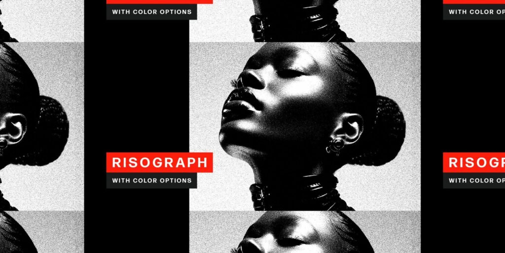 Immerse in the Artistic Resplendence of Risograph Duotone Photo Effects - Image 2