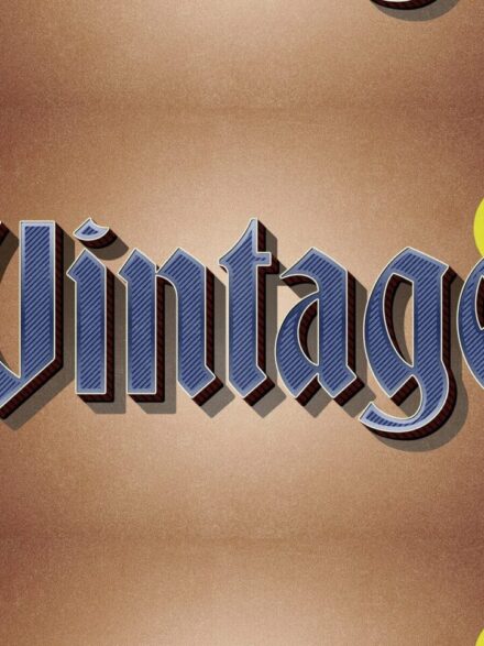 Crafting Visual Narratives: The Artistry of Vintage Ribbed Text Effect Graphics - Image 2