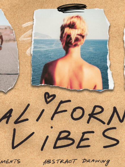 Radiating Californian Charm: The Artistic Triumph of California Vibes Mixed Media Collage Set - Image 5