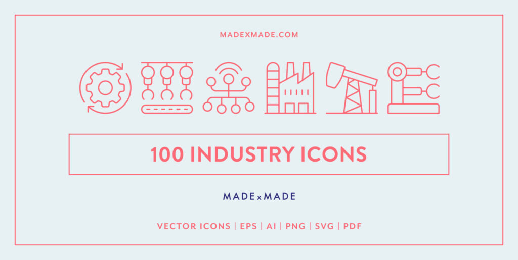 Translating Industrial Might into Graphic Artistry: A Journey with the Industry Icons Set - Image 1