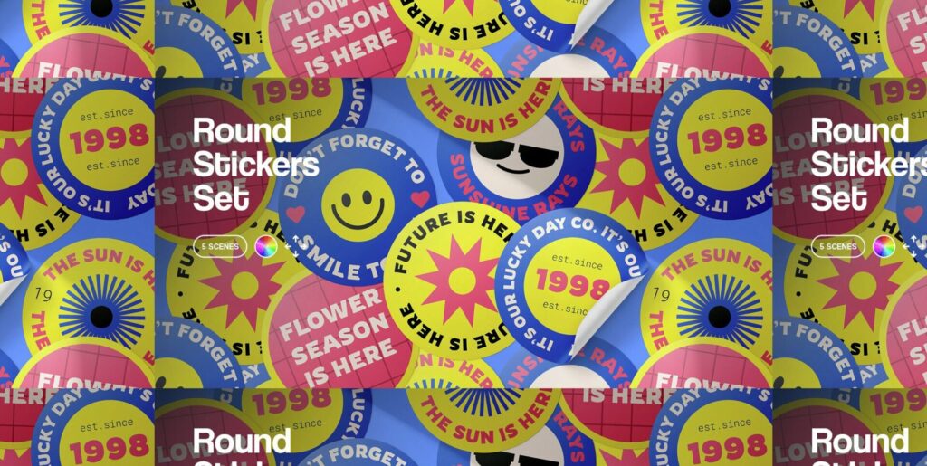 Mastering Stakeholder Presentations: An Exploration of the Round Stickers Mockup Set - Image 2