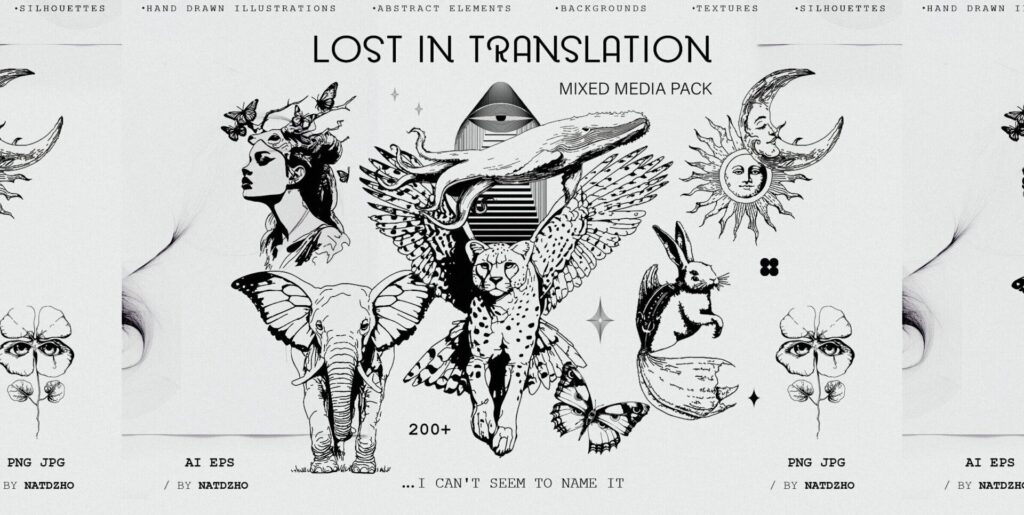 Lost in translation Mixed Media set Graphics - Image 1