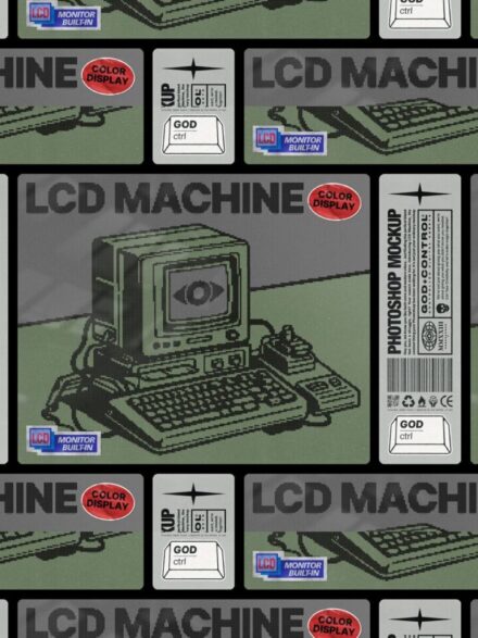 LCD Machine Photoshop Mockup Graphics - Image 4