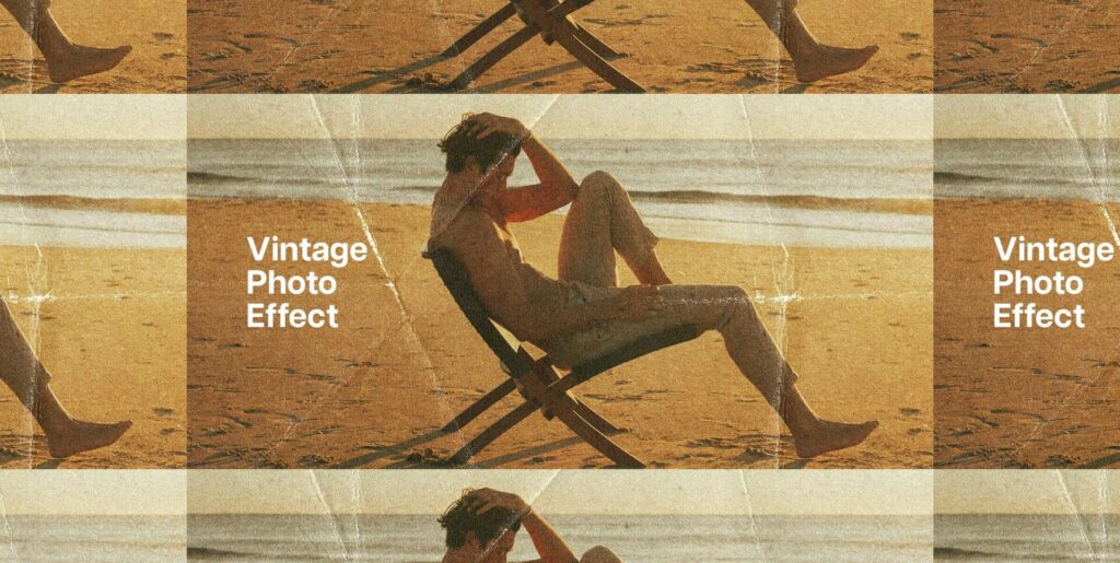 Vintage Folded Paper Photo Effect Extra - Image 2