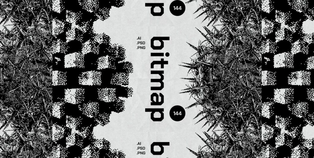 Dithering Bitmap Vector Shapes Collection Graphics - Image 1