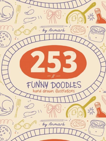 Funny Hand Drawn Doodles – Line Art Illustrations Graphics - Image 1