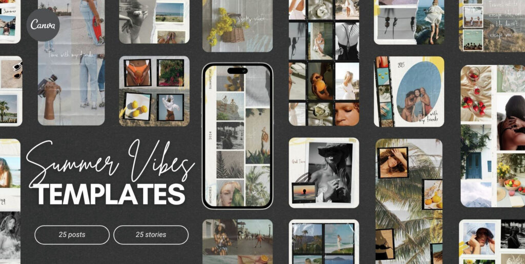 Canva Instagram Summer Templates Graphics - Image 1