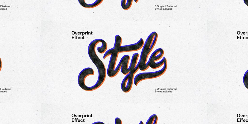 Overprint Grunge Text & Logo Effect Extra - Image 1