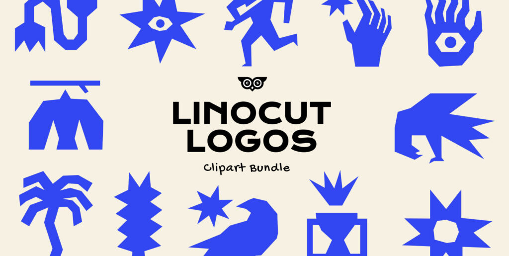 Linocut Logos Graphics - Image 1