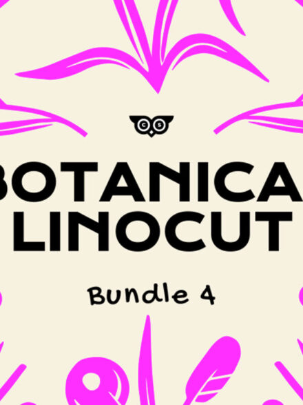 Botanical Linocut Bundle 4 Graphics - Image 1