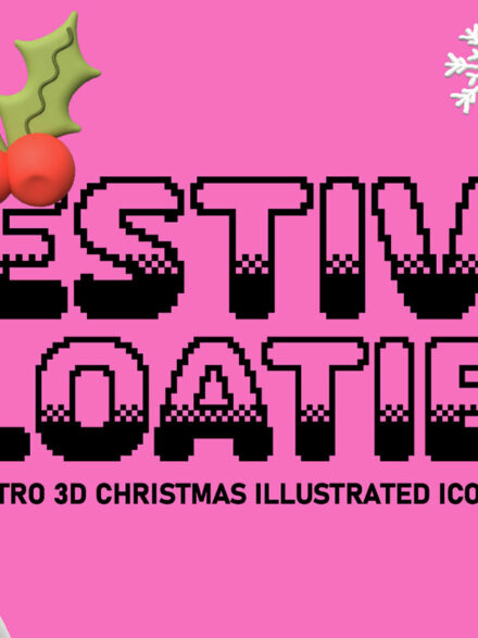 3D Retro Christmas Icons Graphics - Image 2