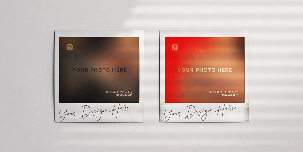 Two Instant Pictures Mockup Graphics - Image 1