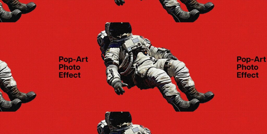 Pop Art Halftone Print Photo Effect Extra - Image 1