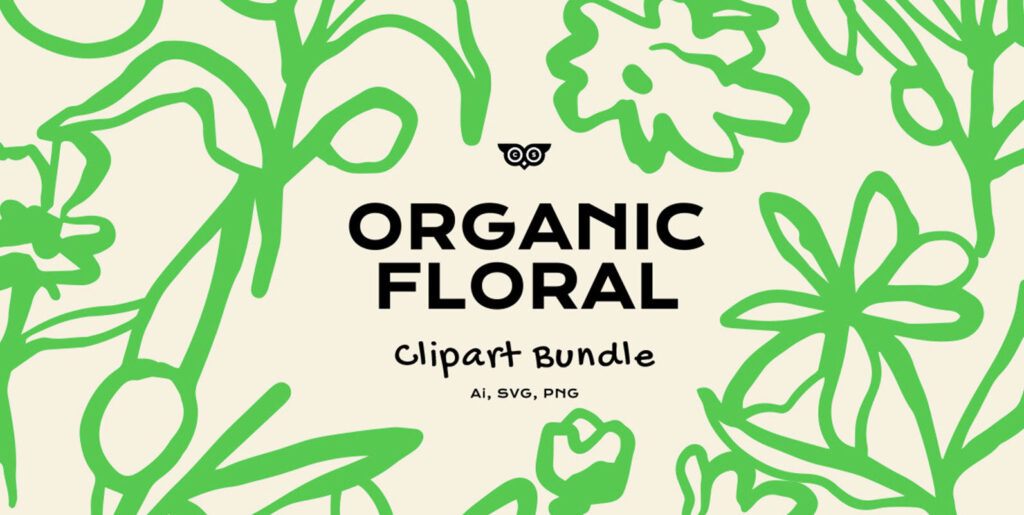 Organic Floral Clipart Bundle Graphics - Image 1