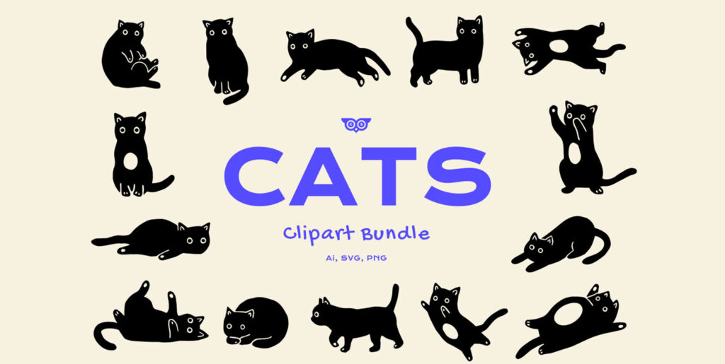 Cats Clipart Bundle Graphics - Image 2