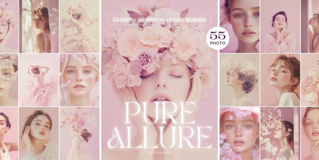 Pure Allure – Beauty  Stock Photo Bundle Graphics - Image 1
