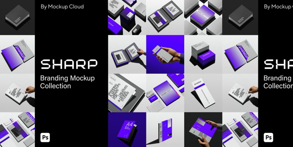 Sharp Branding Mockups Bundle Graphics - Image 1
