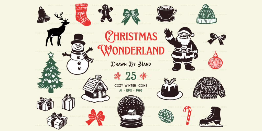 Christmas Wonderland Winter Icons Graphics - Image 1
