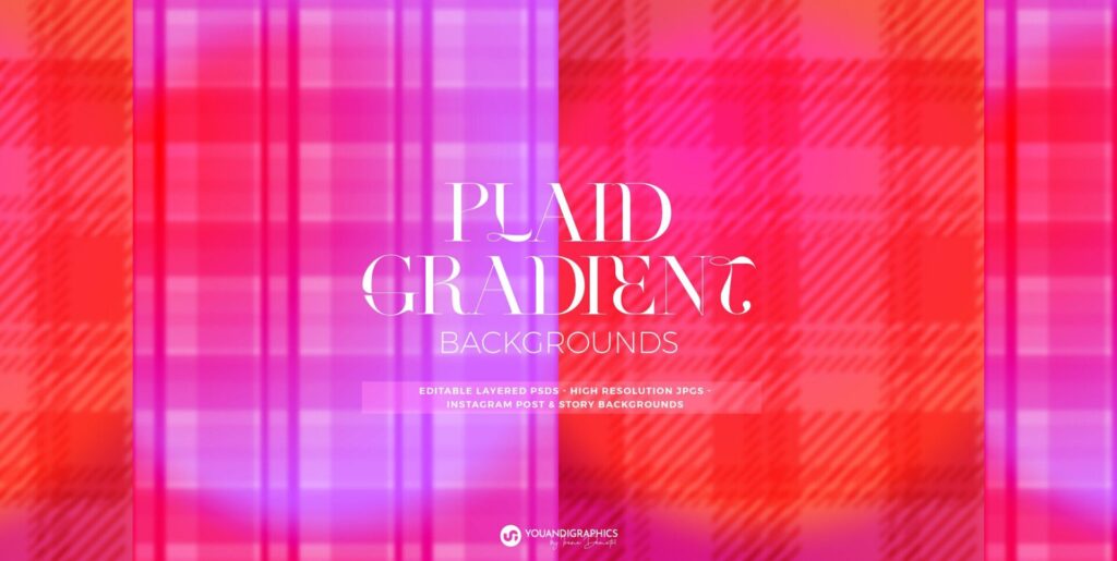 Plaid Gradient Backgrounds Graphics - Image 2