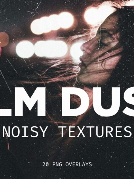 20 Film Dust Grainy Texture Overlays Graphics - Image 1