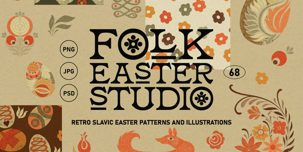 Folk Easter Studio Graphics - Image 1