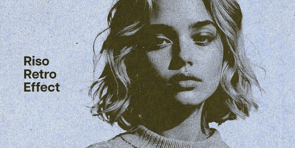 Vintage Risograph Photo Effect Extra - Image 1