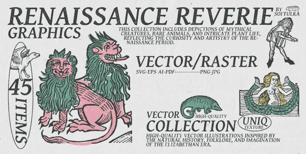 Renaissance Reverie Vector Collection Graphics - Image 1