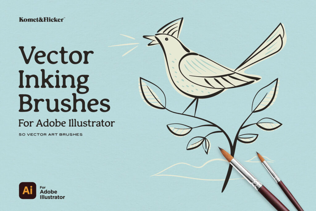 Vector Inking Brushes for Illustrator Extra - Image 2