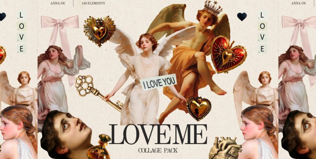 Love me Collage Pack Graphics - Image 1