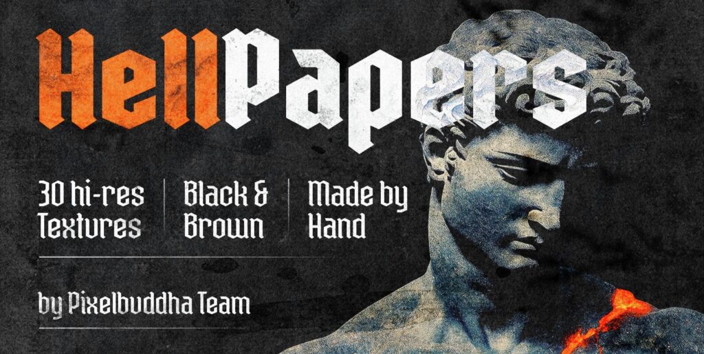 Hell Paper Grunge Textures Pack Graphics - Image 1