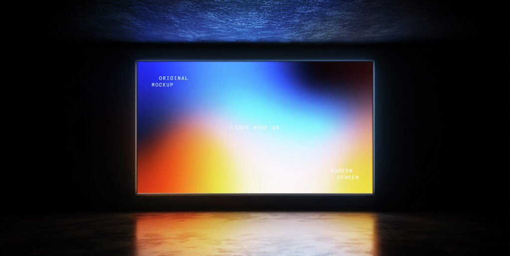 Glowing Horizontal Screen Mockup Graphics - Image 2