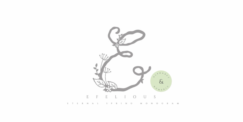 Efelious – Floral monogram alphabet set Graphics - Image 1