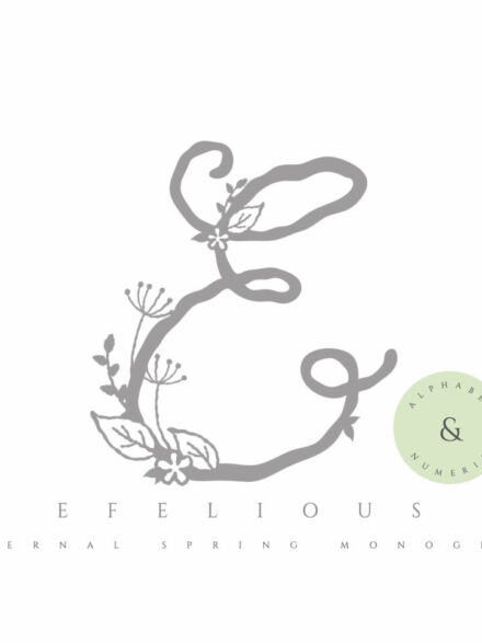 Efelious – Floral monogram alphabet set Graphics - Image 1