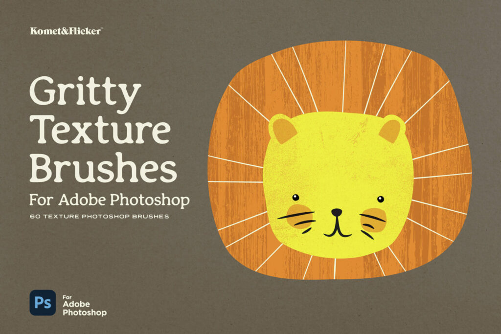 Gritty Texture Brushes for Adobe Photoshop Graphics - Image 1