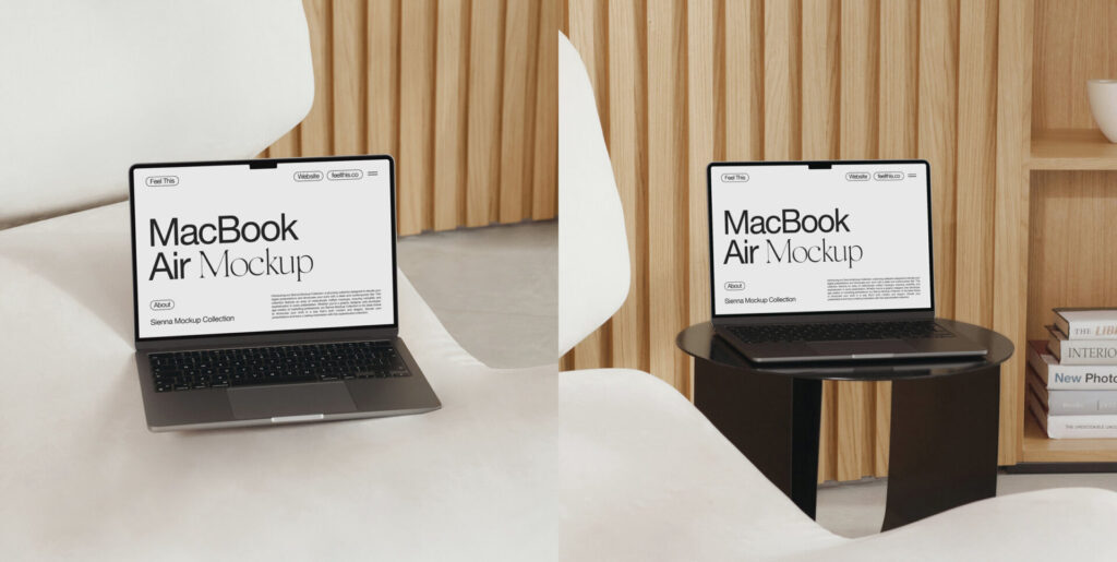 MacBook Air Mockups for Photoshop PSD Graphics - Image 1