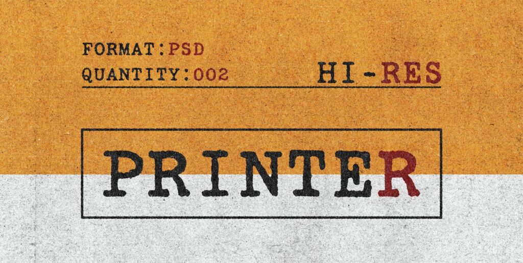 Old Ink Printer Design Effect Extra - Image 1