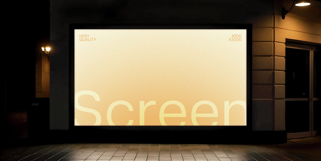 Outdoor Glowing Screen Mockup Graphics - Image 2