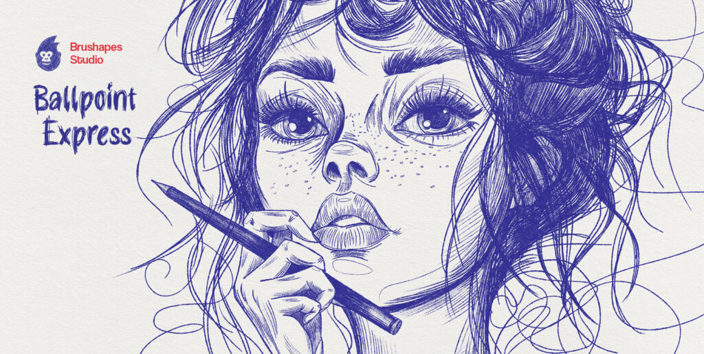 Photoshop Ballpoint Pen Brushes Extra - Image 1